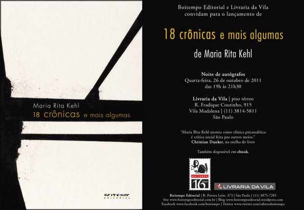 18 crônicas e mais algumas (convite digital)